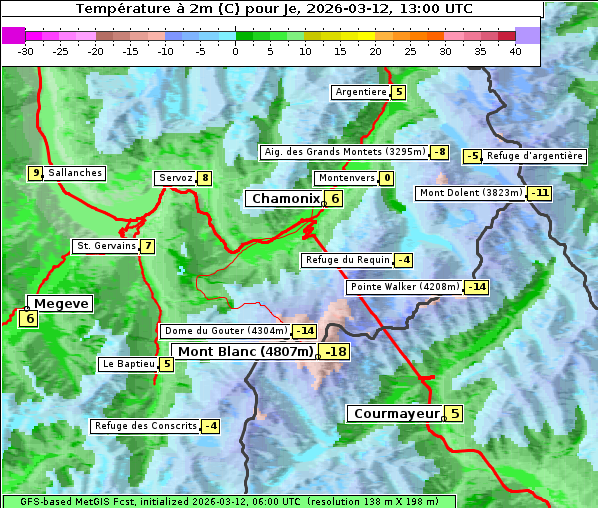Temperatur, 12. 3. 2026