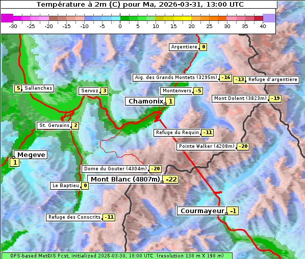 Temperatur, 31. 3. 2026