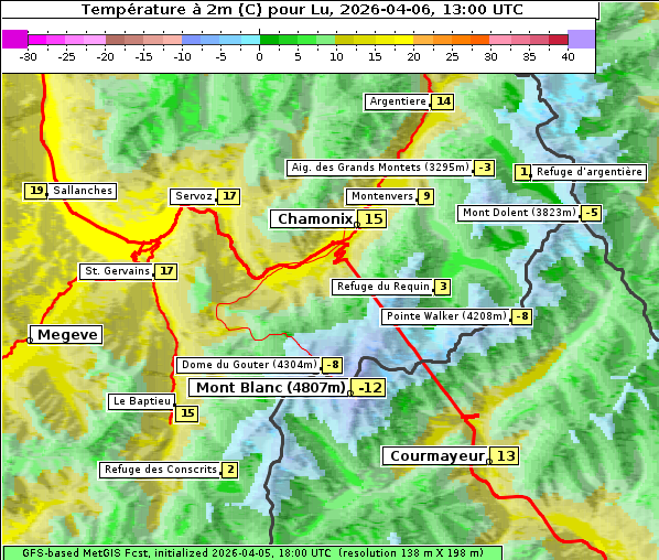 Temperatur, 6. 4. 2026