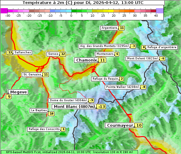 Temperatur, 12. 4. 2026
