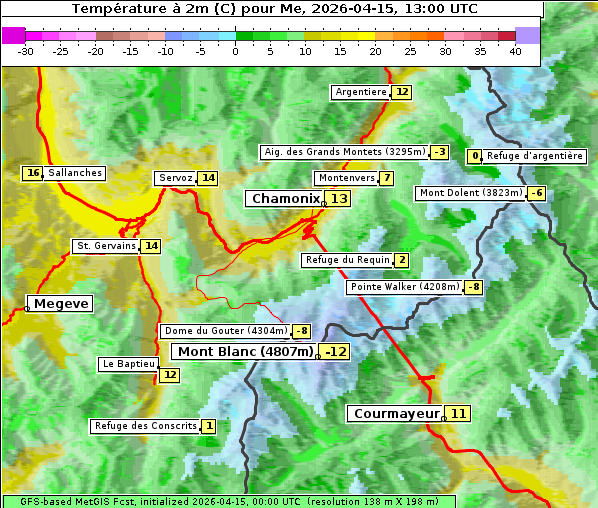 Temperatur, 15. 4. 2026