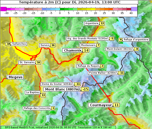 Temperatur, 19. 4. 2026