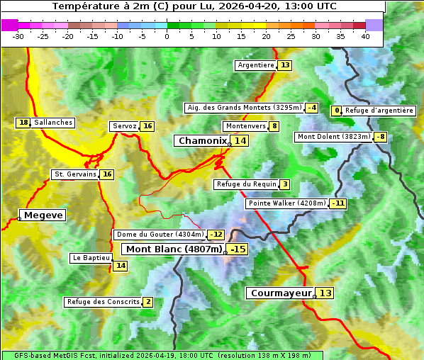 Temperatur, 20. 4. 2026